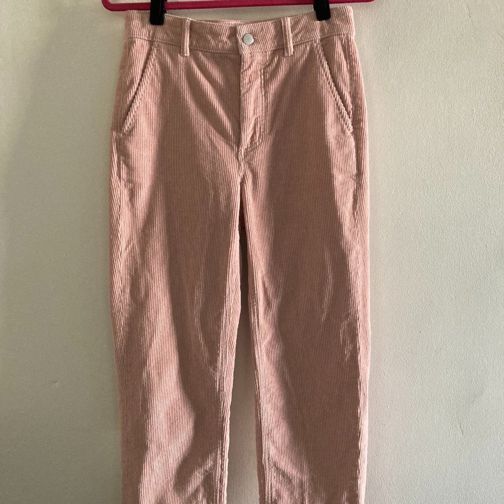 Everlane Corduroy Straight-Leg Crop Pant - Dusty Lilac pale pink, fits like 4-6